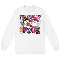White too cute to spook Long Sleeve Tee - BarkalooDesign
