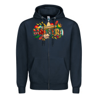 Navy cinco de mayo maestra Zipper Hoodie - CowGirlArtShop