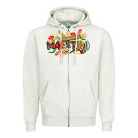 Oatmeal Heather cinco de mayo maestra Zipper Hoodie - CowGirlArtShop