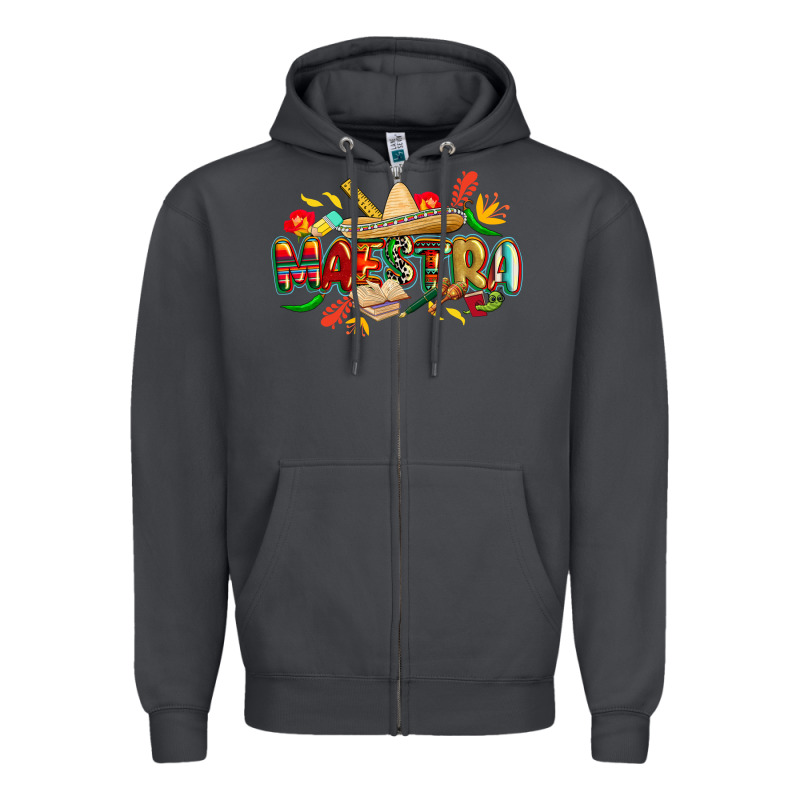 Cinco De Mayo Maestra Zipper Hoodie by CowGirlArtShop | Teevron