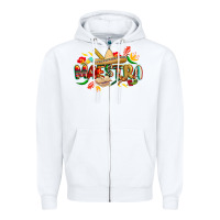 White cinco de mayo maestra Zipper Hoodie - CowGirlArtShop