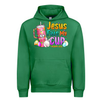 Emerald Jesus Fills My Cup Easter Urban Hoodie - CowhideDigitalArt