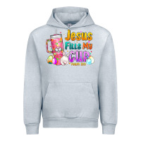 Heather Grey Jesus Fills My Cup Easter Urban Hoodie - CowhideDigitalArt