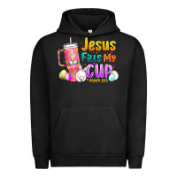 Pigment Black Jesus Fills My Cup Easter Urban Hoodie - CowhideDigitalArt