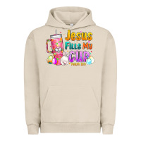 Pigment French Oak Jesus Fills My Cup Easter Urban Hoodie - CowhideDigitalArt