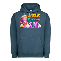 Pigment Midnight Navy Jesus Fills My Cup Easter Urban Hoodie - CowhideDigitalArt
