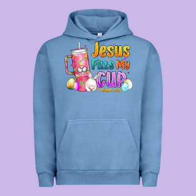 Jesus Fills My Cup Easter Urban Hoodie Designed By Cowhidedigitalart