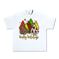 White happy holidays with christmas tree Urban Heavy Tee - MaliasSmallBusiness