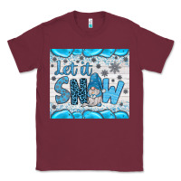 Burgundy let it snow Classic Tee - JahusDesignShop