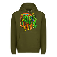 Army Green St. Patrick's Day Feeling lucky Premium Hoodie - CowGirlArtShop