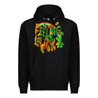 Black St. Patrick's Day Feeling lucky Premium Hoodie - CowGirlArtShop