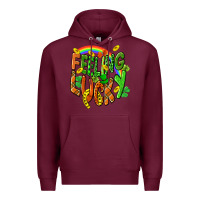 Burgundy St. Patrick's Day Feeling lucky Premium Hoodie - CowGirlArtShop