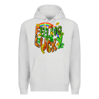Dove Grey St. Patrick's Day Feeling lucky Premium Hoodie - CowGirlArtShop