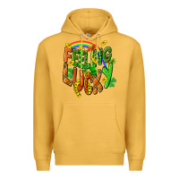 Mustard St. Patrick's Day Feeling lucky Premium Hoodie - CowGirlArtShop