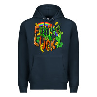 Navy St. Patrick's Day Feeling lucky Premium Hoodie - CowGirlArtShop