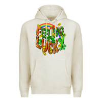 Oatmeal Heather St. Patrick's Day Feeling lucky Premium Hoodie - CowGirlArtShop