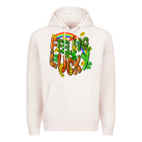 Pale Pink St. Patrick's Day Feeling lucky Premium Hoodie - CowGirlArtShop