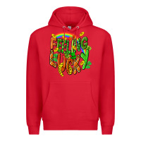 Red St. Patrick's Day Feeling lucky Premium Hoodie - CowGirlArtShop