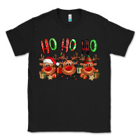 Black Ho ho ho Reindeer Classic Tee - NancyCooperArtShop