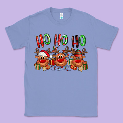 Ho Ho Ho Reindeer Classic Tee Designed By Nancycooperartshop