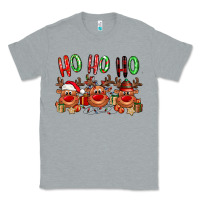 Heather Grey Ho ho ho Reindeer Classic Tee - NancyCooperArtShop
