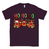 Plum Ho ho ho Reindeer Classic Tee - NancyCooperArtShop