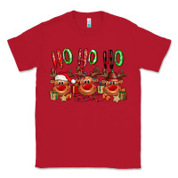 Red Ho ho ho Reindeer Classic Tee - NancyCooperArtShop