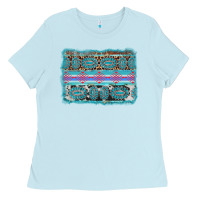 Baby Blue turquoise gemstone background Ladies Tee - AdoDesignShop