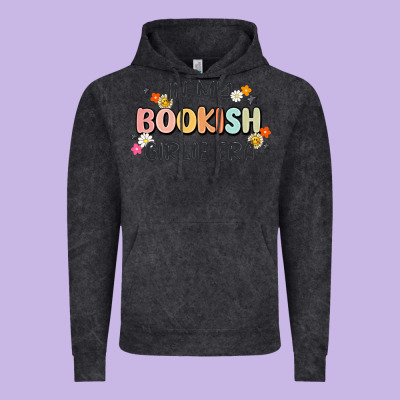 In My Bookish Girlie Era Vintage Hoodie Designed By Maliassmallbusiness