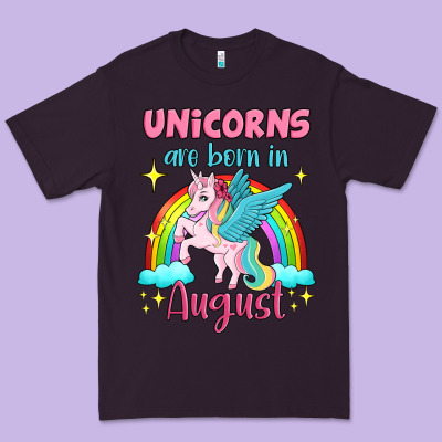 Unicorns Are Born In August Premium Tee Designed By Jasminsmagicworld