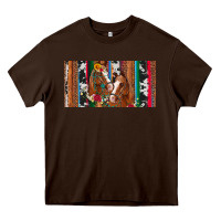 Chocolate Brown western horses gemstone horse cowhide leopard floral background licens Heavy Core Tee - Artiststas