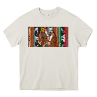 Cream western horses gemstone horse cowhide leopard floral background licens Heavy Core Tee - Artiststas