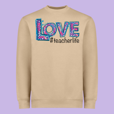 Love Teacher Life Heavyweight Sweatshirt Designed By Bettercallsaul