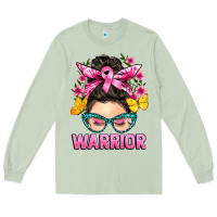 Matcha cancer warrior messy bun Long Sleeve Tee - BarkalooDesign