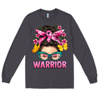 Smoke cancer warrior messy bun Long Sleeve Tee - BarkalooDesign
