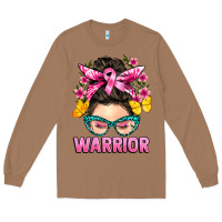 Toasted Coconut cancer warrior messy bun Long Sleeve Tee - BarkalooDesign