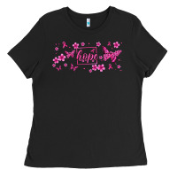 Black hope breast cancer butterfly Ladies Tee - Jasminsmagicworld
