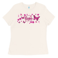 Bone hope breast cancer butterfly Ladies Tee - Jasminsmagicworld