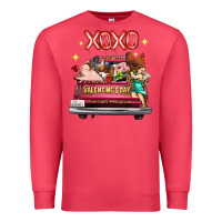 Cardinal Valentine's Day Truck Farm Animals Cupid XOXO Premium Sweatshirt - FaDigitalArtStudio