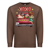 Chestnut Valentine's Day Truck Farm Animals Cupid XOXO Premium Sweatshirt - FaDigitalArtStudio