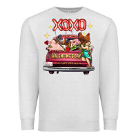 Oatmeal Heather Valentine's Day Truck Farm Animals Cupid XOXO Premium Sweatshirt - FaDigitalArtStudio
