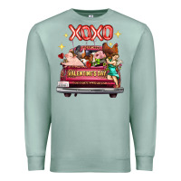 Seafoam Valentine's Day Truck Farm Animals Cupid XOXO Premium Sweatshirt - FaDigitalArtStudio