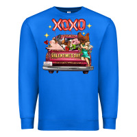 True Royal Valentine's Day Truck Farm Animals Cupid XOXO Premium Sweatshirt - FaDigitalArtStudio