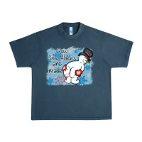 Midnight Navy how snowflakes are made winter christmas Urban Heavy Tee - MaliasSmallBusiness