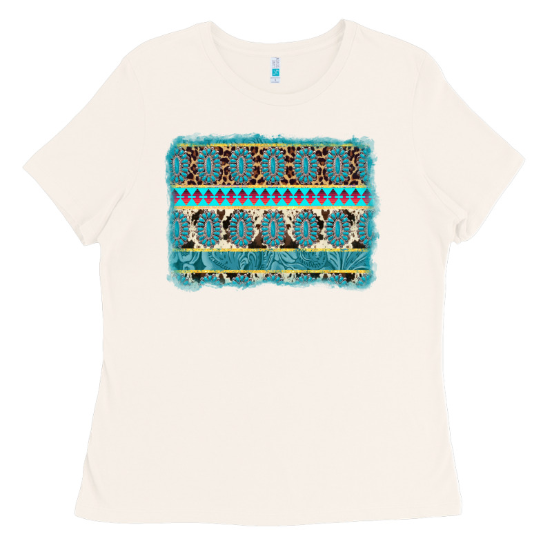 Turquoise Gemstone Background Ladies Tee by AdoDesignShop | Teevron