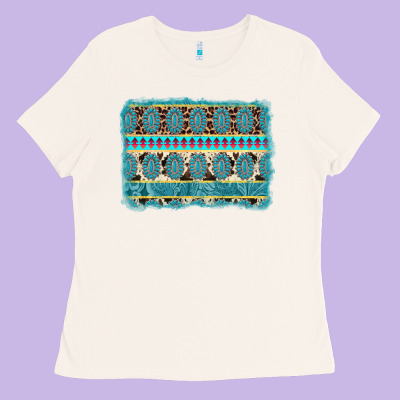 Turquoise Gemstone Background Ladies Tee Designed By Adodesignshop