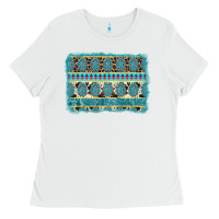 White turquoise gemstone background Ladies Tee - AdoDesignShop