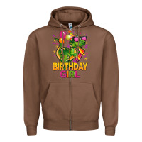 Chestnut 1st birthday girl t rex pink Zipper Hoodie - CowGirlArtShop