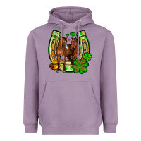 Lavender St. Patrick's Day horse horseshoe Heavyweight Hoodie - OliviaCreatesArt