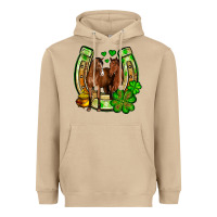 Mushroom St. Patrick's Day horse horseshoe Heavyweight Hoodie - OliviaCreatesArt